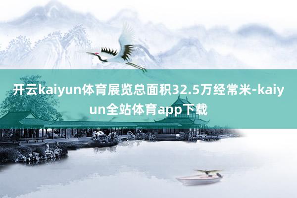 开云kaiyun体育展览总面积32.5万经常米-kaiyun全站体育app下载