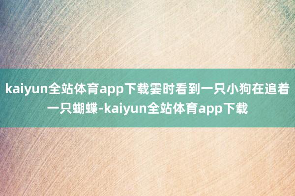 kaiyun全站体育app下载霎时看到一只小狗在追着一只蝴蝶-kaiyun全站体育app下载