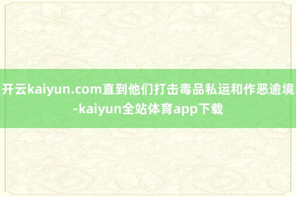 开云kaiyun.com直到他们打击毒品私运和作恶逾境-kaiyun全站体育app下载