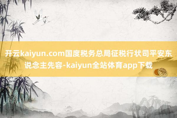 开云kaiyun.com国度税务总局征税行状司平安东说念主先容-kaiyun全站体育app下载