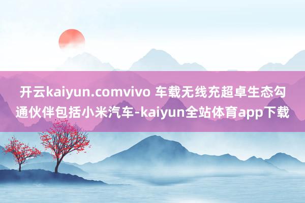 开云kaiyun.comvivo 车载无线充超卓生态勾通伙伴包括小米汽车-kaiyun全站体育app下载