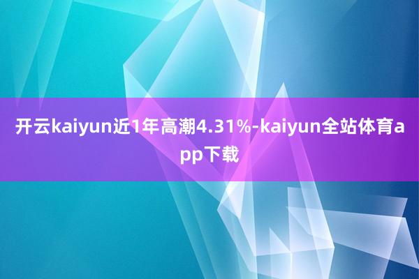 开云kaiyun近1年高潮4.31%-kaiyun全站体育app下载
