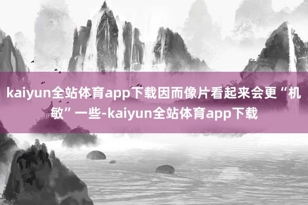 kaiyun全站体育app下载因而像片看起来会更“机敏”一些-kaiyun全站体育app下载