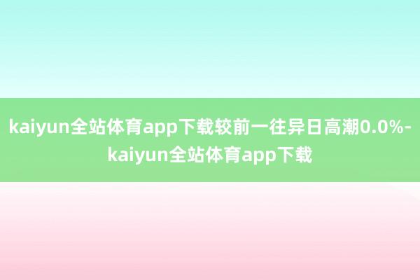 kaiyun全站体育app下载较前一往异日高潮0.0%-kaiyun全站体育app下载