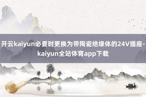 开云kaiyun必要时更换为带陶瓷绝缘体的24V插座-kaiyun全站体育app下载